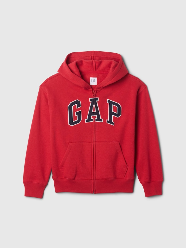 Gap Red Zip Up Vintage Logo Hoodie (4-13yrs) - Image 1 of 2