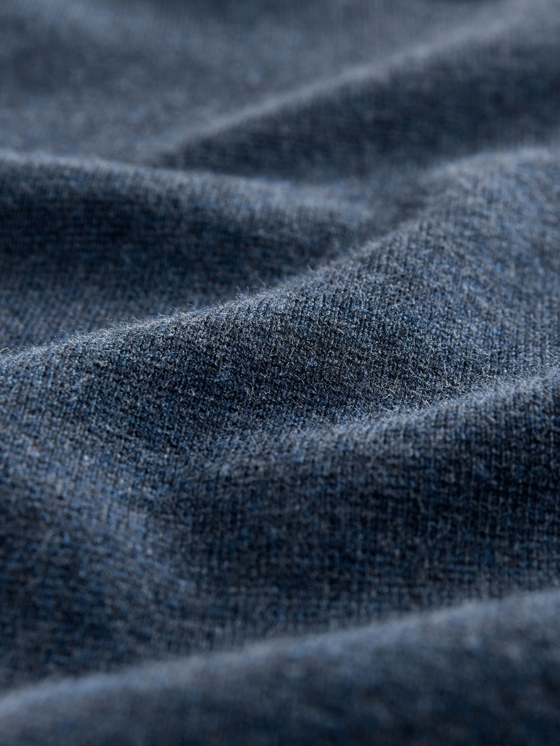 Buy Blue Zip Neck Regular Fit Premium Mid Weight Long Sleeve