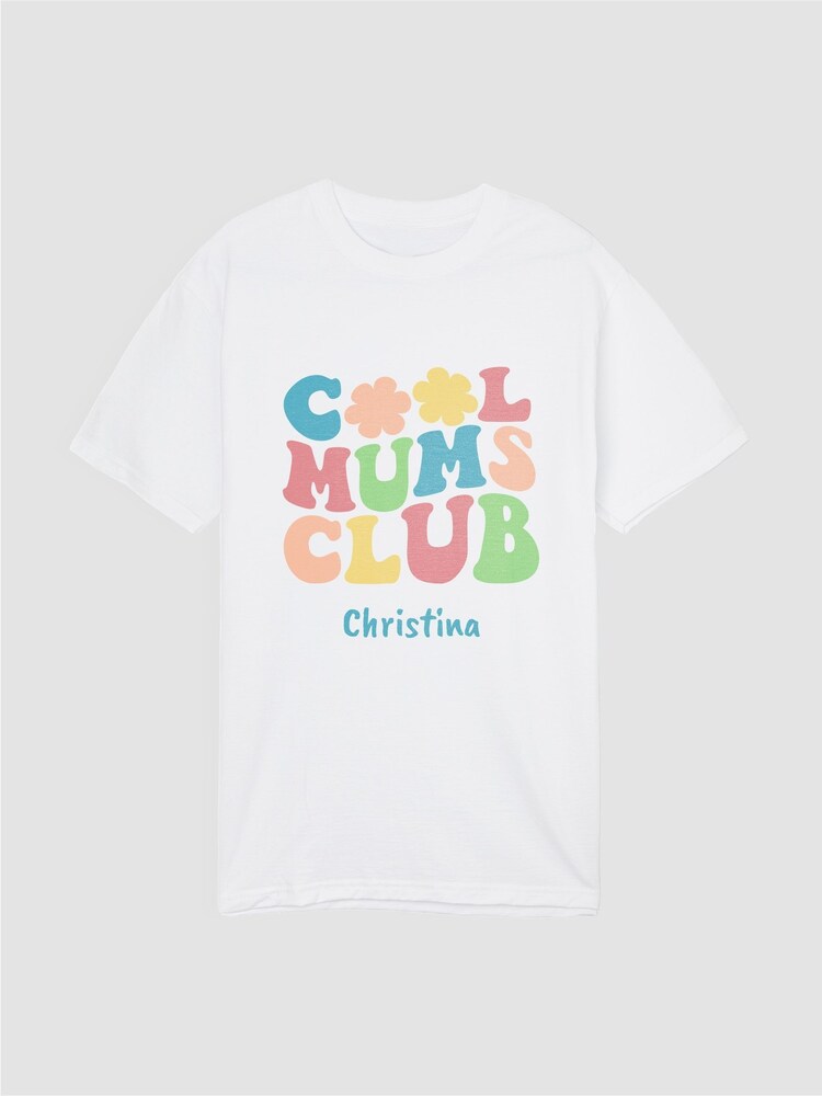 Personalised Cool Mums Club T-Shirt by Stitch Style - Image 1 of 3