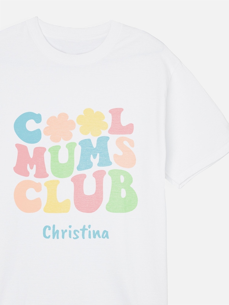 Personalised Cool Mums Club T-Shirt by Stitch Style - Image 2 of 3