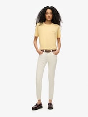Superdry Yellow Essential Logo Washed T-Shirt - Image 2 of 3