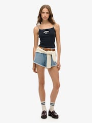 Superdry Blue 100% Cotton Athletic Essentials Cami Top - Image 2 of 3