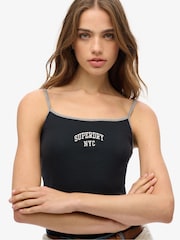 Superdry Blue 100% Cotton Athletic Essentials Cami Top - Image 3 of 3