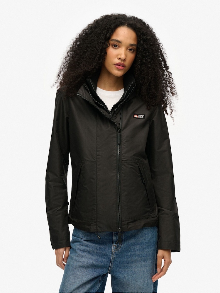 Superdry Black Hooded Mountain Windbreaker Jacket - Image 2 of 4