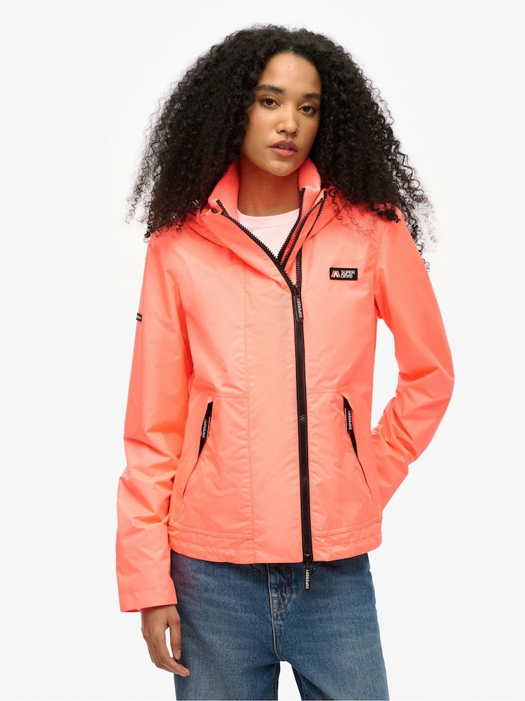 Superdry Pink Hooded Mountain Windbreaker Jacket - Image 1 of 4