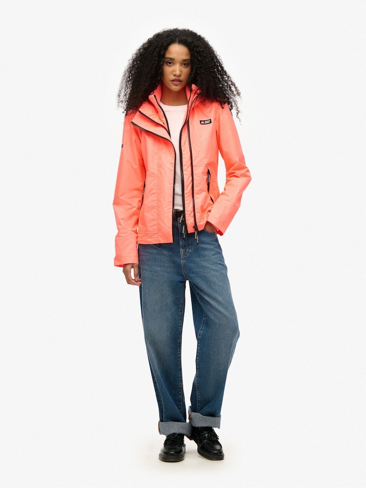 Superdry Pink Hooded Mountain Windbreaker Jacket - Image 3 of 4