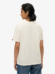 Superdry White 100% Cotton Neo Trad Tattoo Relaxed T-Shirt - Image 3 of 5