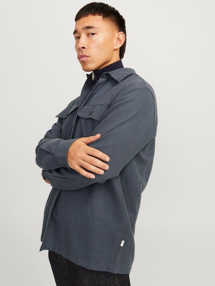 سترة خفيفة بتصميم قميص علوي مزوّدة بجيوب Worker من Jack & Jones - Image 3 of 5
