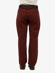 Superdry Brown Straight Leg Corduroy 100% Cotton Joggers - Image 3 of 5