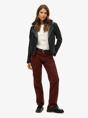 Superdry Brown Straight Leg Corduroy 100% Cotton Joggers - Image 5 of 5