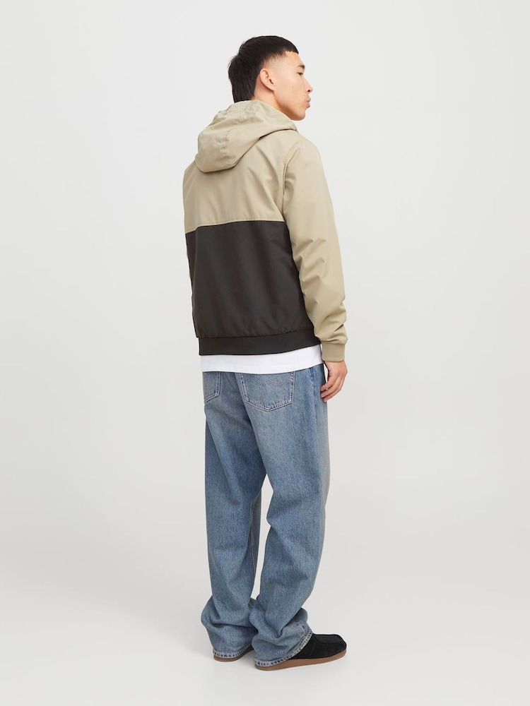 JACK & JONES Grey Hooded Zip Up Bomber Jacket - Image 2 of 7 JACK & JONES Grey Hooded Zip Up Bomber Jacket - Image 2 of 7