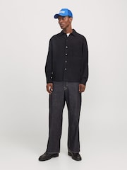 JACK & JONES Black Button Down Over Shirt - Image 6 of 7