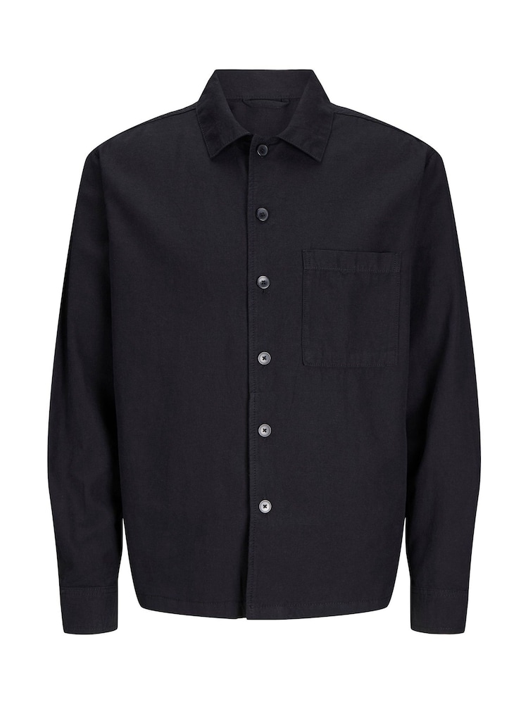 JACK & JONES Black Button Down Over Shirt - Image 7 of 7
