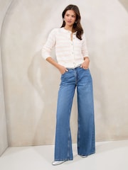 Lipsy Textured Stripe Knit Cardigan - Image 2 of 4