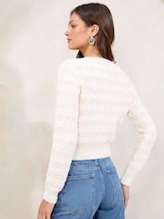 Lipsy Textured Stripe Knit Cardigan - Image 3 of 4