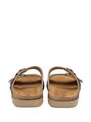 Lotus Black Open Toe Mule Sandals - Image 3 of 4