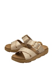 Lotus Gold Open Toe Mule Sandals - Image 2 of 4