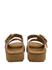 Lotus Gold Open Toe Mule Sandals - Image 3 of 4