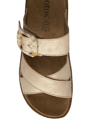 Lotus Gold Open Toe Mule Sandals - Image 4 of 4
