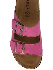 Lotus Pink Open Toe Mule Sandals - Image 4 of 4