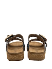 Lotus Blue Open Toe Mule Sandals - Image 3 of 4