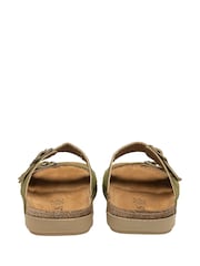 Lotus Green Open Toe Mule Sandals - Image 3 of 4