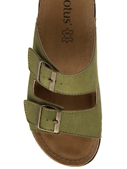 Lotus Green Open Toe Mule Sandals - Image 4 of 4