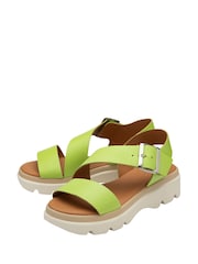 Lotus Green Leather Strappy Sandals - Image 2 of 4