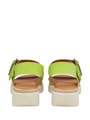 Lotus Green Leather Strappy Sandals - Image 3 of 4