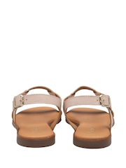 Lotus Nude Leather Flat Sandals - Image 3 of 4