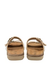 Lotus White Open Toe Mule Sandals - Image 3 of 4