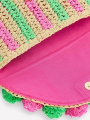 Boden Pompom Clutch aus Raffia - Bild 3 von 5