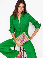 Boden Pompom Clutch aus Raffia - Bild 4 von 5
