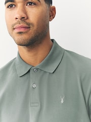 Green Sage Regular Fit Short Sleeve Pique Polo Shirt - Image 4 of 7