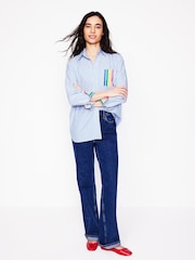 Boden Blue Sadie Relaxed 100% Cotton Shirt - Image 2 of 6