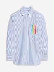 Boden Blue Sadie Relaxed 100% Cotton Shirt - Image 6 of 6