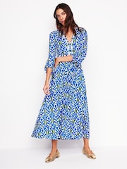 Boden Blue Lily Long Sleeved Midi Dress - Image 1 of 6