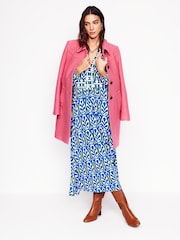 Boden Blue Lily Long Sleeved Midi Dress - Image 5 of 6