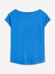 Boden Sky Blue Supersoft Boat Neck T-Shirt - Image 5 of 5