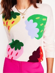 Boden White Lydia Cashmere Jumper - Image 2 of 6