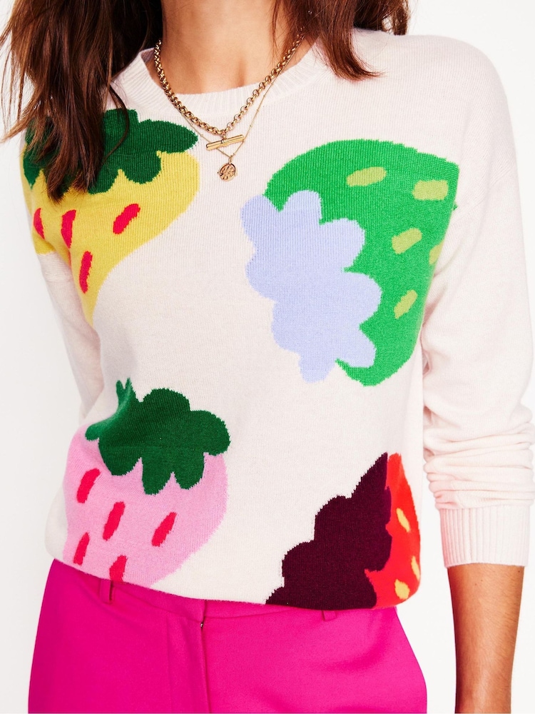 Boden White Lydia Cashmere Jumper - Image 2 of 6