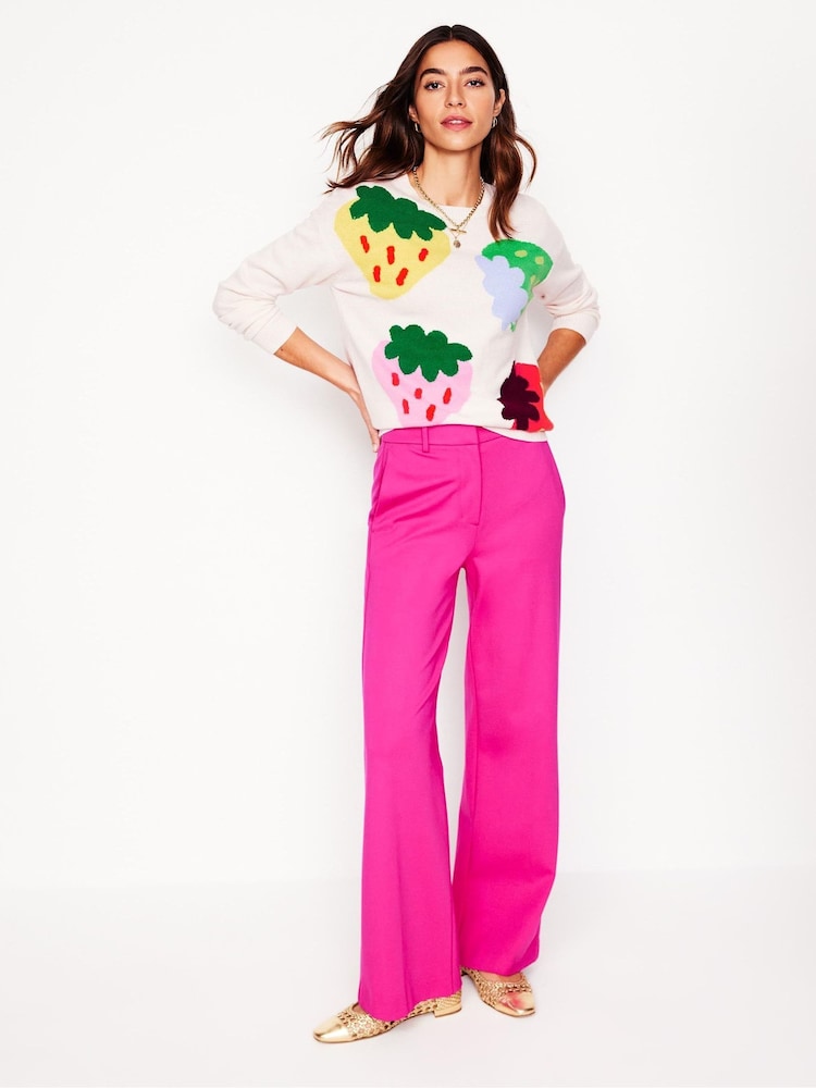 Boden White Lydia Cashmere Jumper - Image 4 of 6