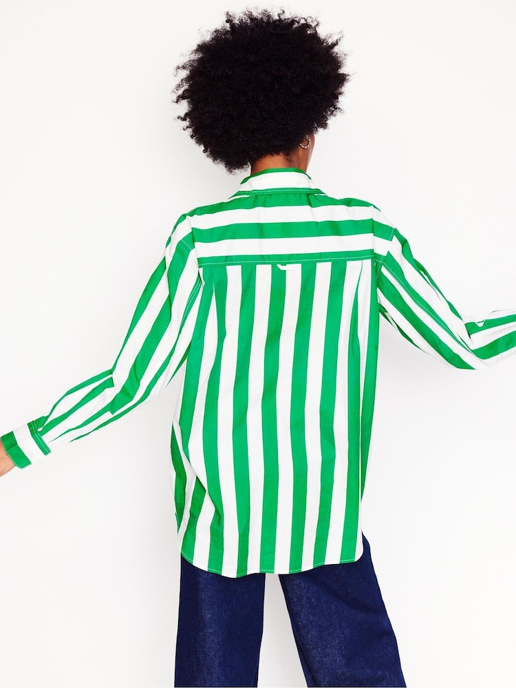 Boden Green Sadie Relaxed 100% Cotton Shirt - Image 2 of 4