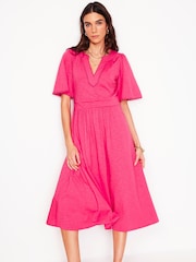Boden Pink Maddie Trim Jersey Dress - Image 2 of 7