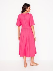 Boden Pink Maddie Trim Jersey Dress - Image 4 of 7