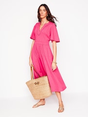 Boden Pink Maddie Trim Jersey Dress - Image 6 of 7