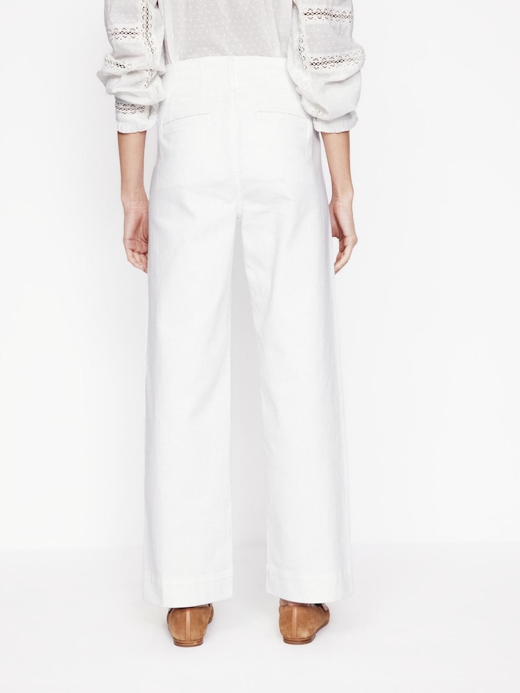 Boden White Primrose Patch Pocket Trousers - Image 4 of 6