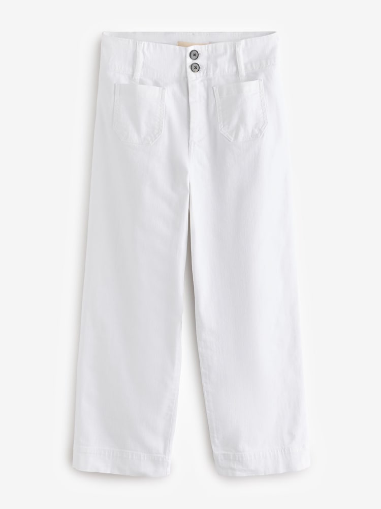 Boden White Primrose Patch Pocket Trousers - Image 5 of 6