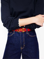 Boden Blue Pru Scallop Trim Jumper - Image 2 of 6