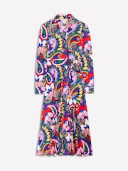 Boden Blue Marcia Jersey Midi Shirt Dress - Image 7 of 7
